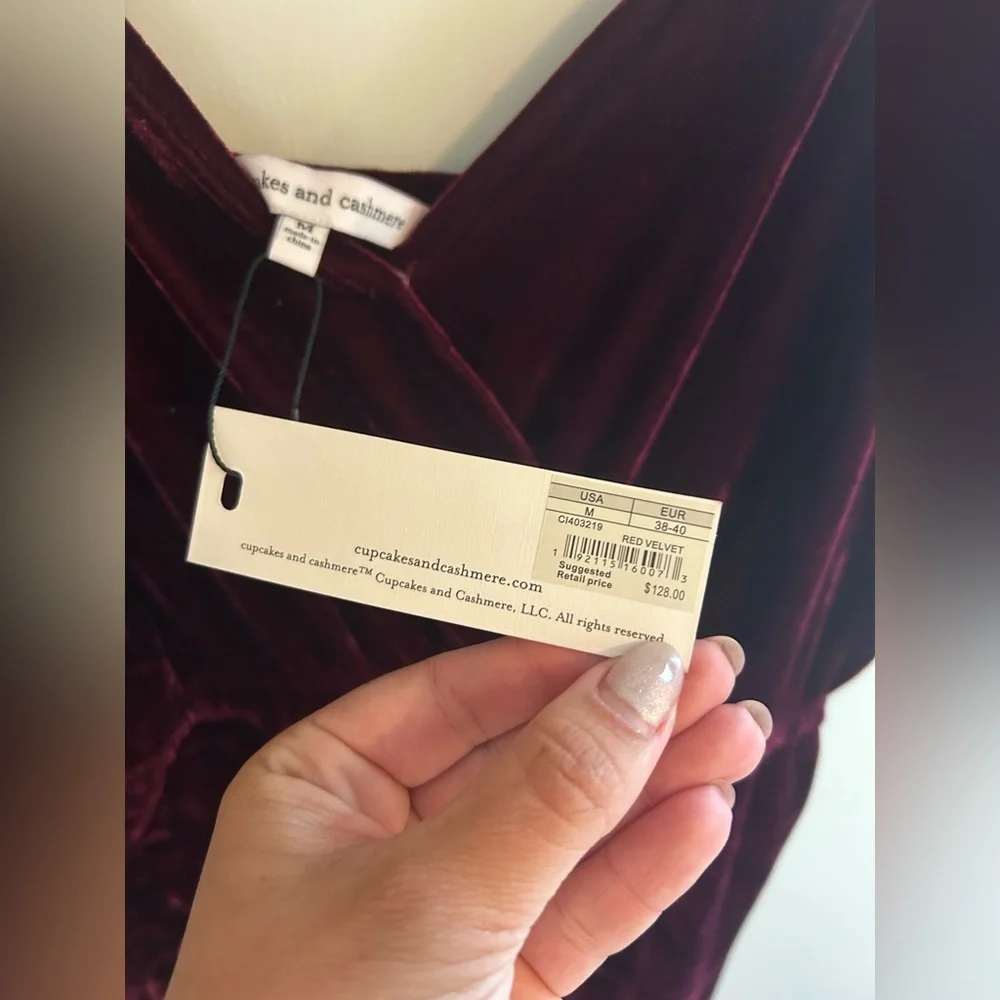 NWT cupcakes & cashmere Velvet Jumpsuit - Picture 10 of 11